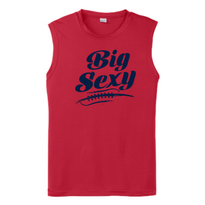 BIG SEXY (Navy) (A) - Muscle T-Shirt