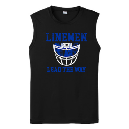 LINEMEN LEAD THE WAY (A) (Royal) - Muscle T-Shirt