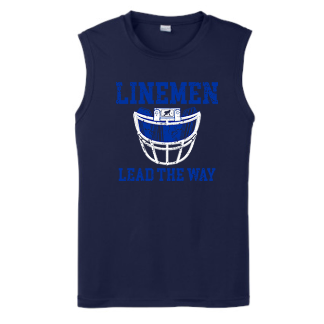 LINEMEN LEAD THE WAY (A) (Royal) - Muscle T-Shirt