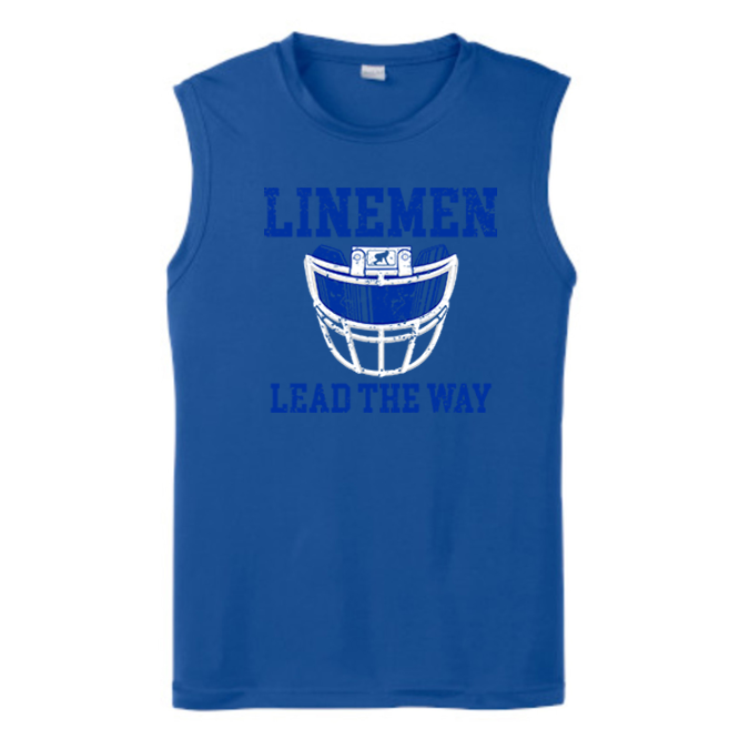 LINEMEN LEAD THE WAY (A) (Royal) - Muscle T-Shirt