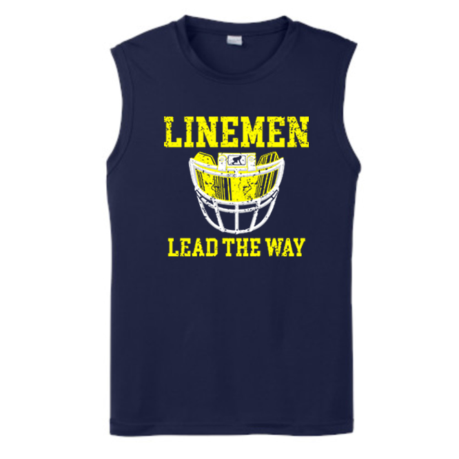LINEMEN LEAD THE WAY (A) (Yellow) - Muscle T-Shirt