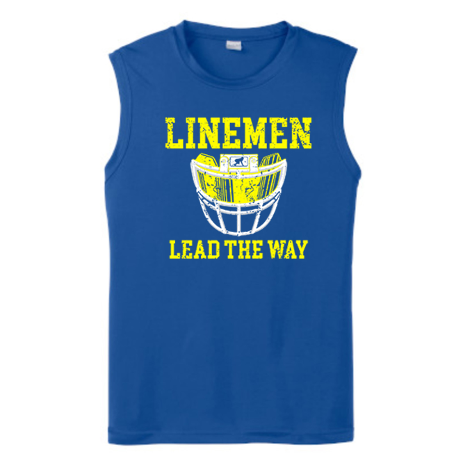 LINEMEN LEAD THE WAY (A) (Yellow) - Muscle T-Shirt