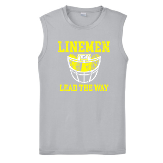 LINEMEN LEAD THE WAY (A) (Yellow) - Muscle T-Shirt