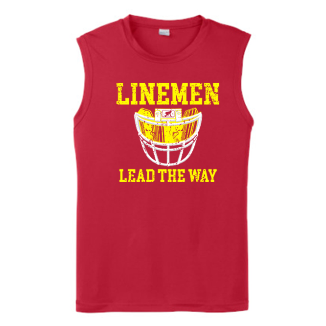 LINEMEN LEAD THE WAY (A) (Yellow) - Muscle T-Shirt