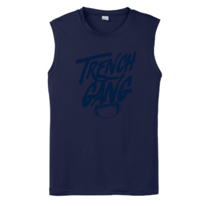 TRENCH GANG (Navy) - Muscle T-Shirt