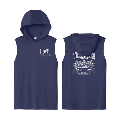 BIG BONED - TRENCH MAFIA (White) - Hooded Muscle Tee