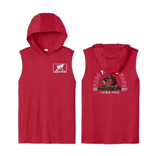 BIG BONED - MASS MOVES MASS - Hooded Muscle Tee