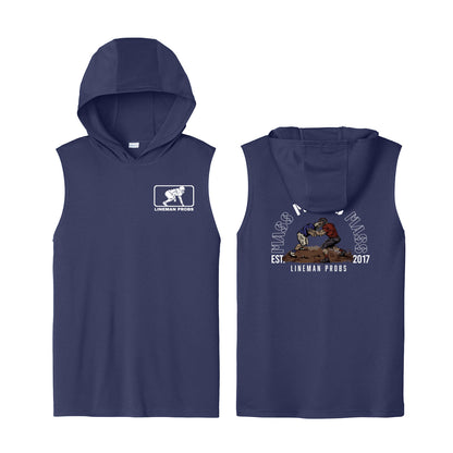 BIG BONED - MASS MOVES MASS - Hooded Muscle Tee