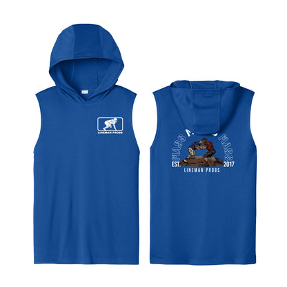 BIG BONED - MASS MOVES MASS - Hooded Muscle Tee