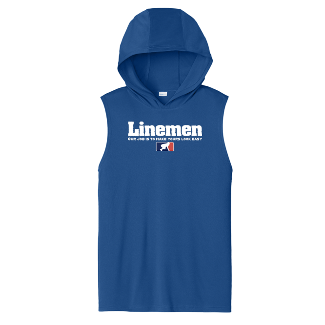 A LINEMANS JOB - Hooded Muscle Tee