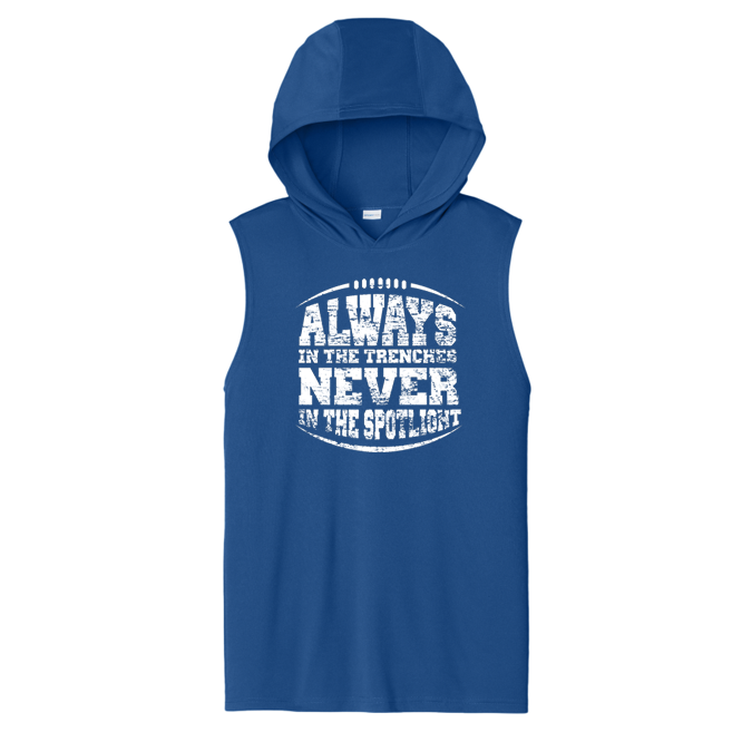 ALWAYS IN THE TRENCHES - Hooded Muscle Tee