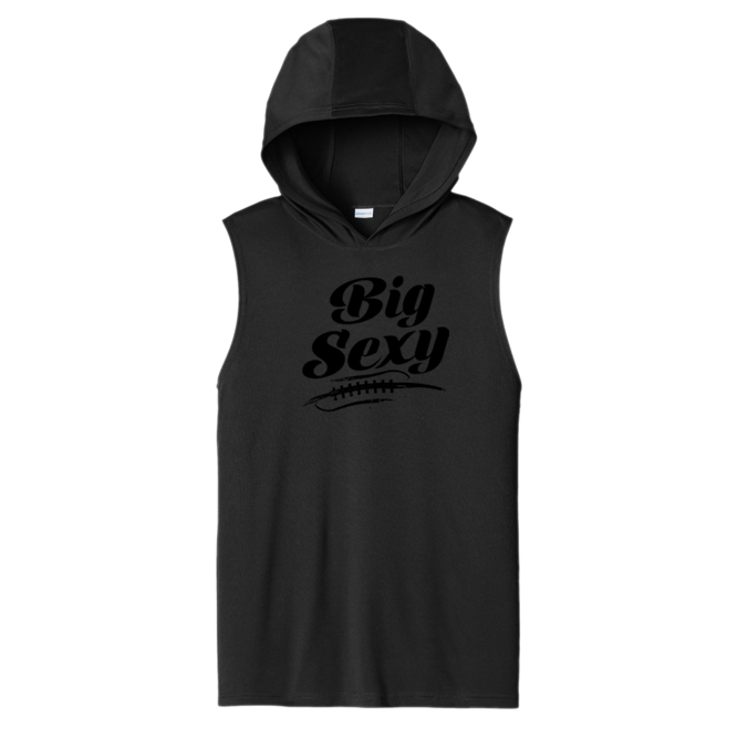 BIG SEXY (A) (Black) - Hooded Muscle Tee