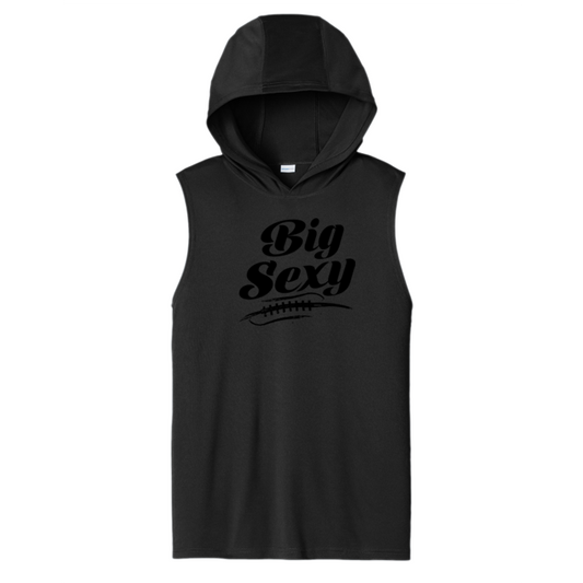 BIG SEXY (A) (Black) - Hooded Muscle Tee