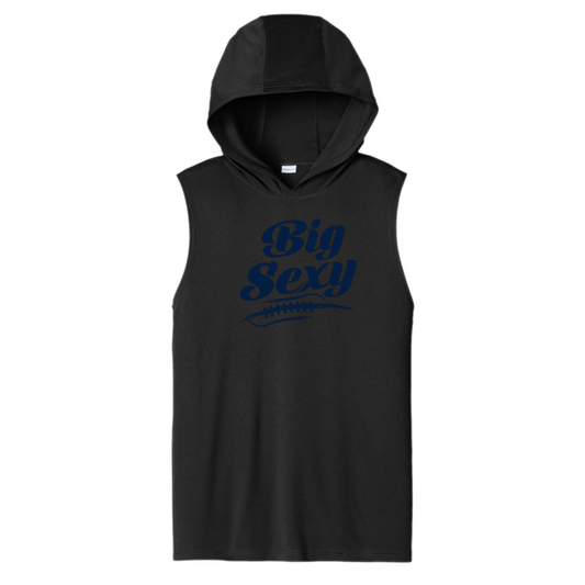 BIG SEXY (Navy) (A) - Hooded Muscle Tee