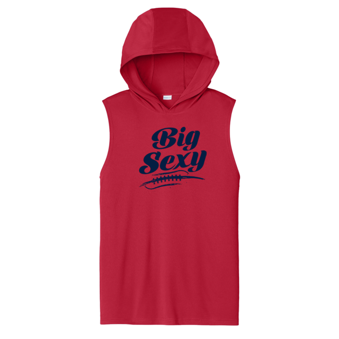 BIG SEXY (Navy) (A) - Hooded Muscle Tee