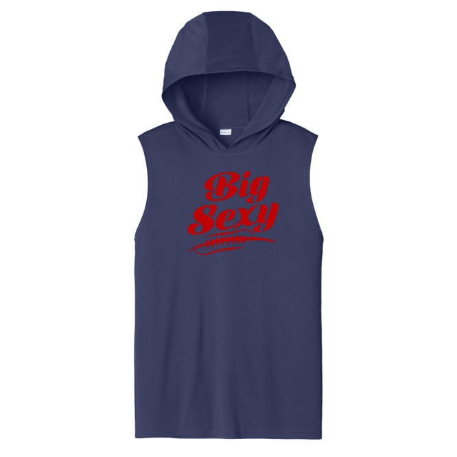 BIG SEXY (Red) (A) - Hooded Muscle Tee