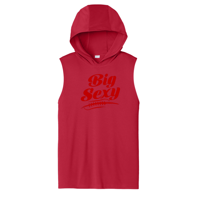 BIG SEXY (Red) (A) - Hooded Muscle Tee