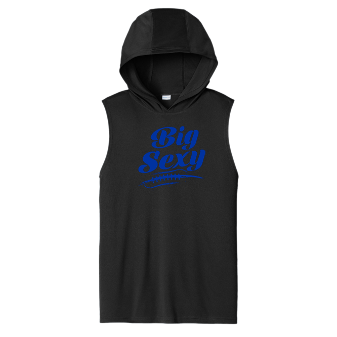 BIG SEXY (Royal) (A) - Hooded Muscle Tee