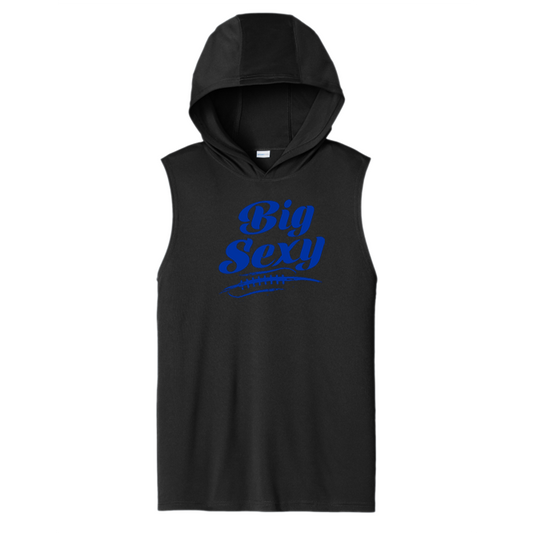 BIG SEXY (Royal) (A) - Hooded Muscle Tee