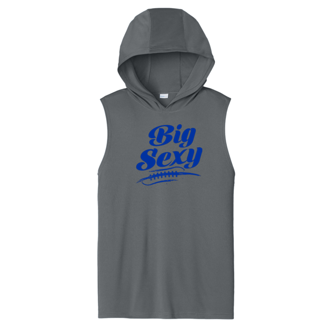 BIG SEXY (Royal) (A) - Hooded Muscle Tee