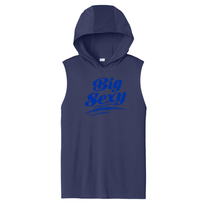 BIG SEXY (Royal) (A) - Hooded Muscle Tee