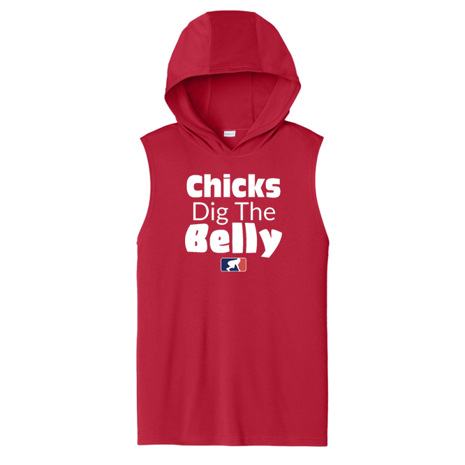 CHICKS DIG THE BELLY - Hooded Muscle Tee