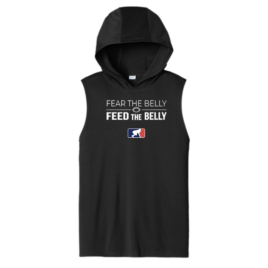RESPECT THE BELLY FEAR THE BELLY - Hooded Muscle Tee