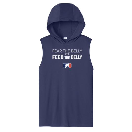 RESPECT THE BELLY FEAR THE BELLY - Hooded Muscle Tee