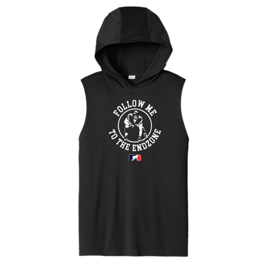 FOLLOW ME TO THE END ZONE - Hooded Muscle Tee