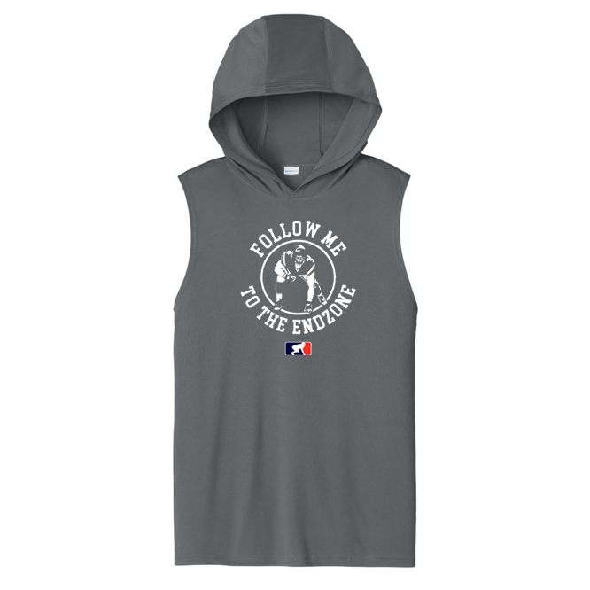 FOLLOW ME TO THE END ZONE - Hooded Muscle Tee