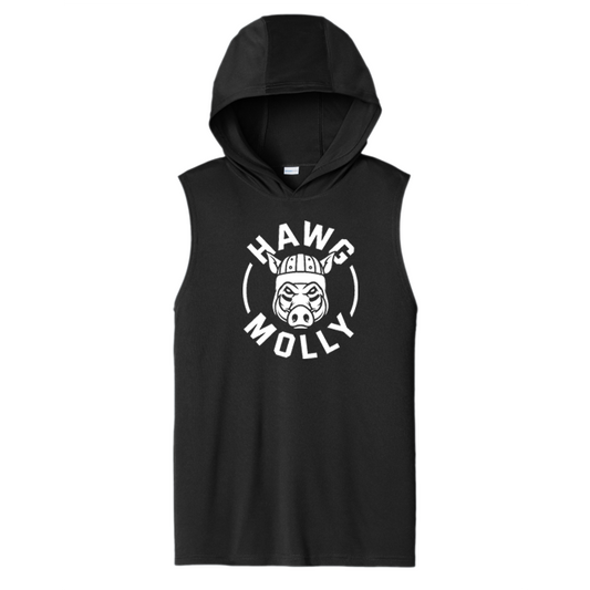 HAWG MOLLY (White) - Hooded Muscle Tee