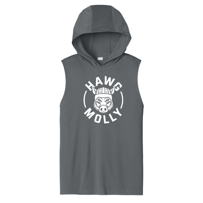 HAWG MOLLY (White) - Hooded Muscle Tee