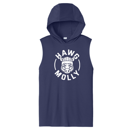 HAWG MOLLY (White) - Hooded Muscle Tee