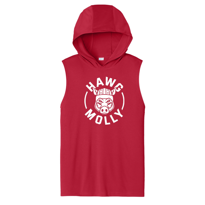 HAWG MOLLY (White) - Hooded Muscle Tee