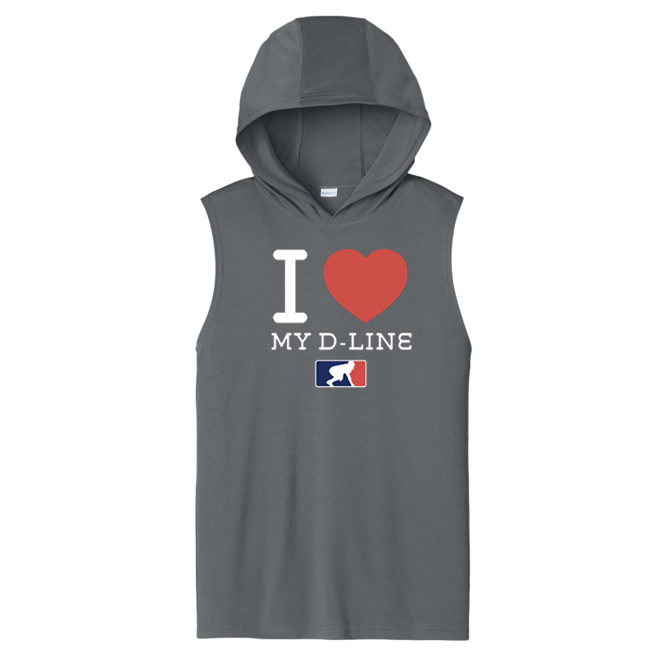 I <3 MY D-LINE - Hooded Muscle Tee