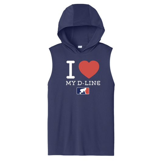 I <3 MY D-LINE - Hooded Muscle Tee