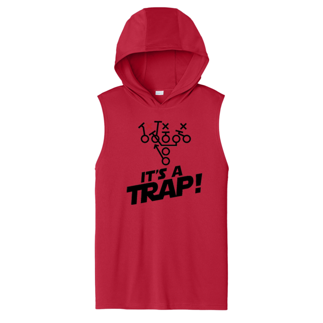 ITS A TRAP! (Black) - Hooded Muscle Tee