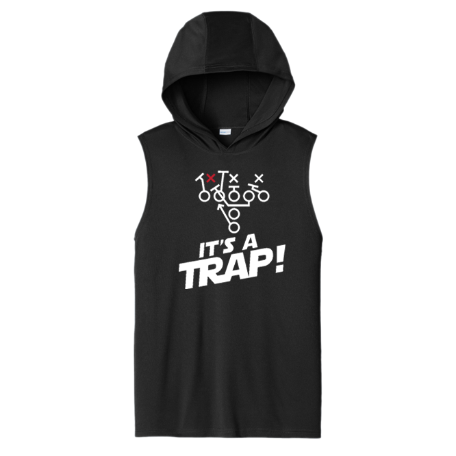 ITS A TRAP! (White) - Hooded Muscle Tee