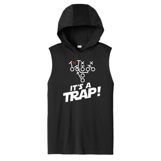 ITS A TRAP! (White) - Hooded Muscle Tee