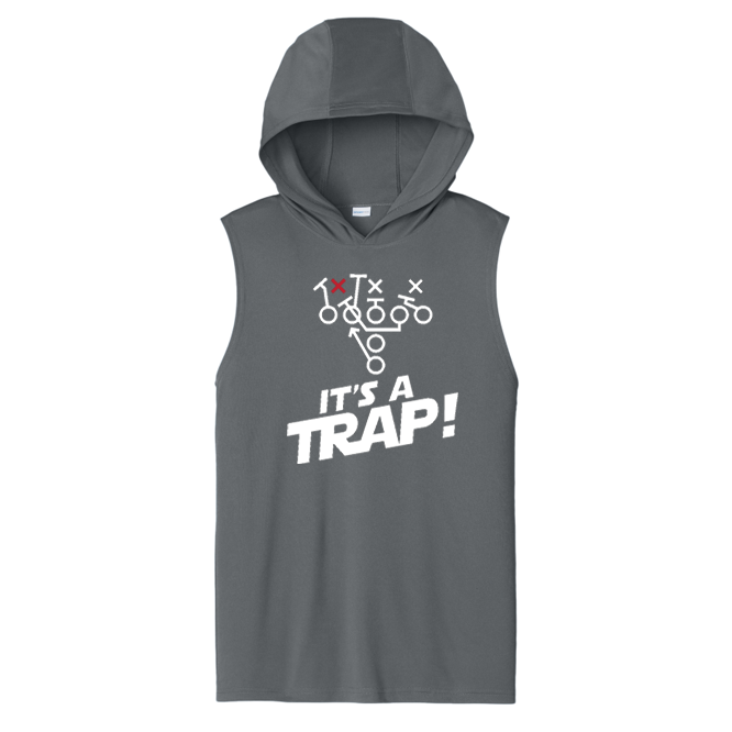 ITS A TRAP! (White) - Hooded Muscle Tee