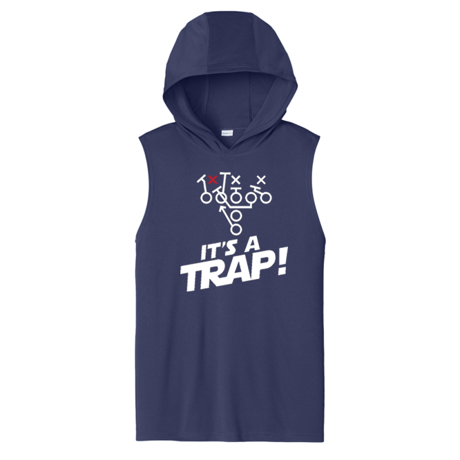 ITS A TRAP! (White) - Hooded Muscle Tee