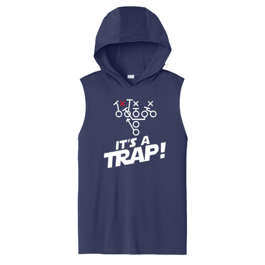 ITS A TRAP! (White) - Hooded Muscle Tee