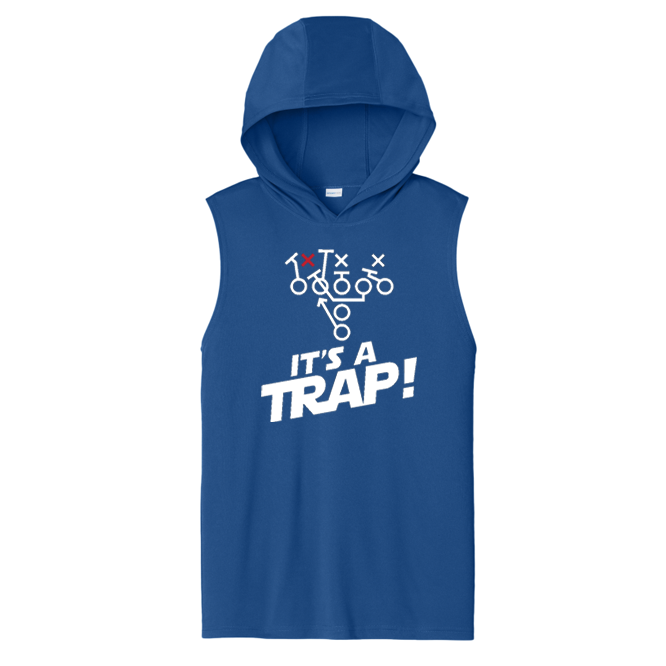 ITS A TRAP! (White) - Hooded Muscle Tee
