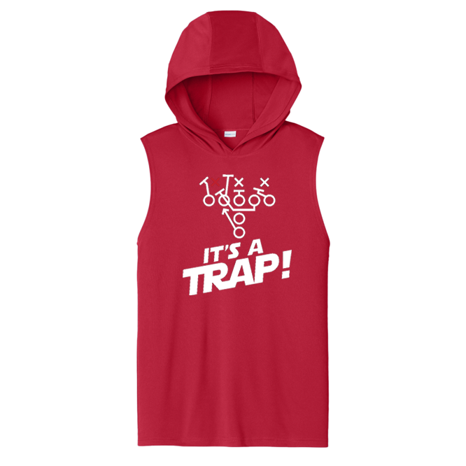 ITS A TRAP! (White) - Hooded Muscle Tee