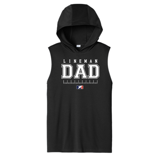 LINEMAN DAD - Hooded Muscle Tee