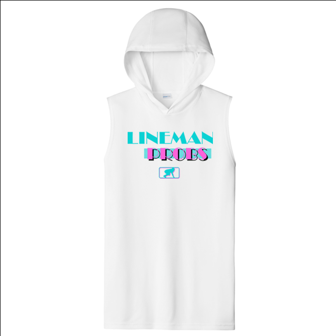 LINEMAN PROBS (Retro) - Trench Vice Hooded Muscle T-Shirt