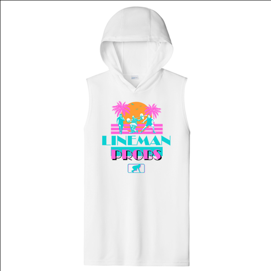 LINEMAN PROBS (Grind) - Trench Vice Hooded Muscle T-Shirt