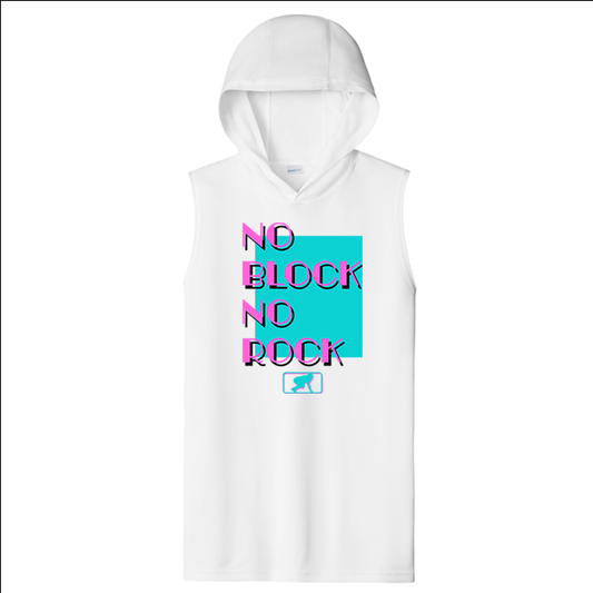 NO BLOCK NO ROCK (Vice) - Trench Vice Hooded Muscle T-Shirt