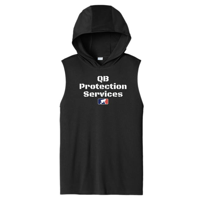 QB PROTECTION SERVICES - Hooded Muscle Tee
