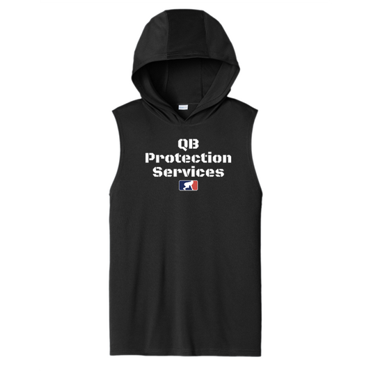QB PROTECTION SERVICES - Hooded Muscle Tee